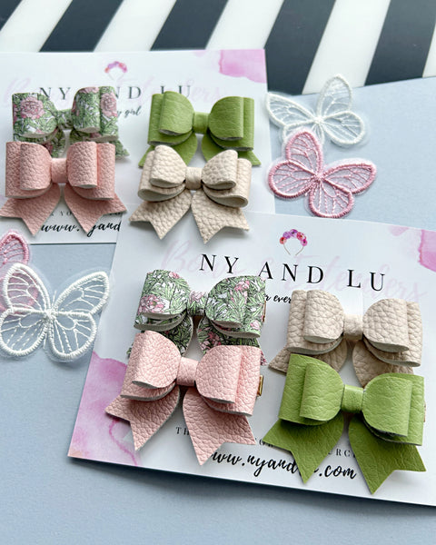 Lily Bow Set of 4 - Peonies