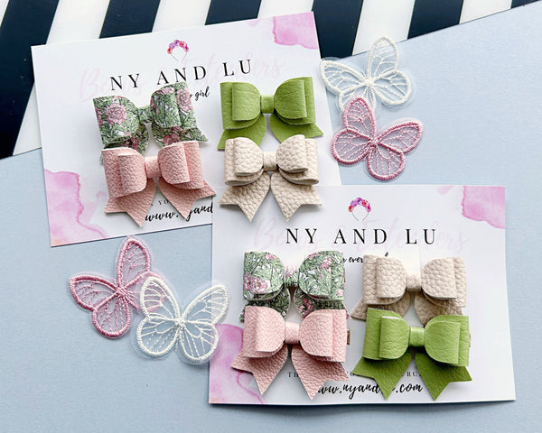 Lily Bow Set of 4 - Peonies
